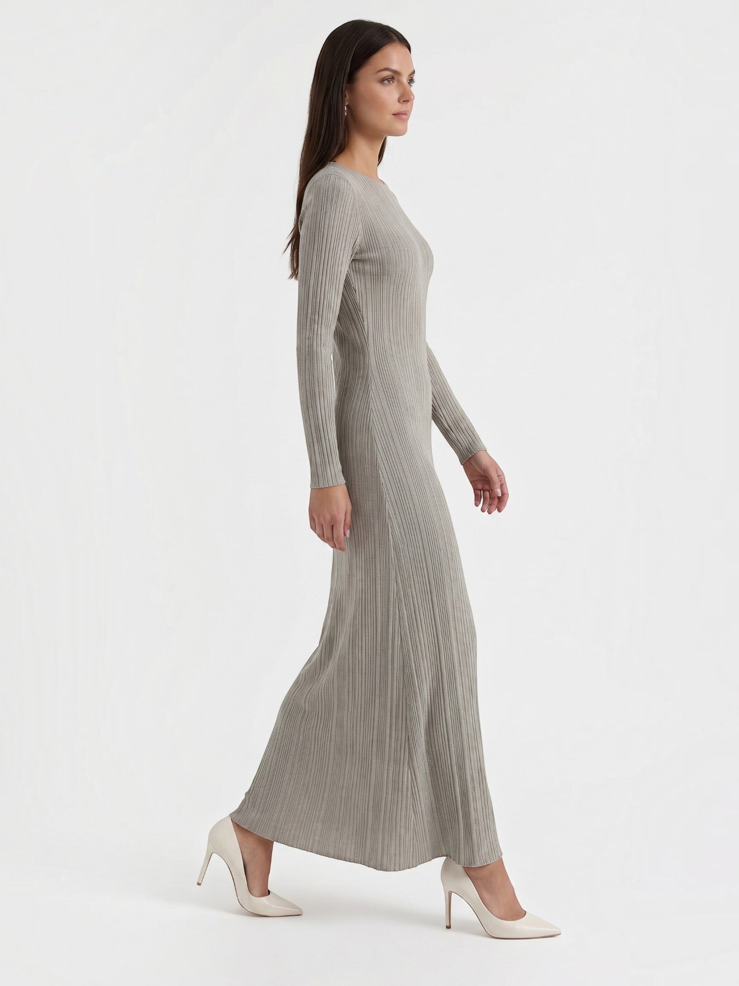 Robe femme rayures verticales structure ajourée – Image 21