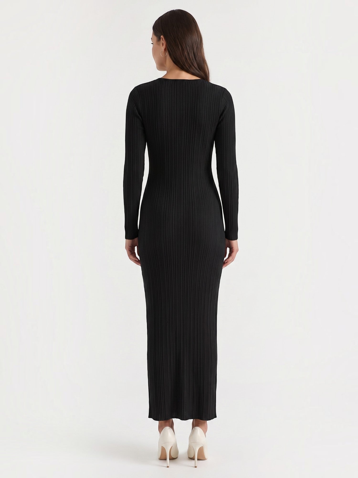 Robe femme rayures verticales structure ajourée – Image 15