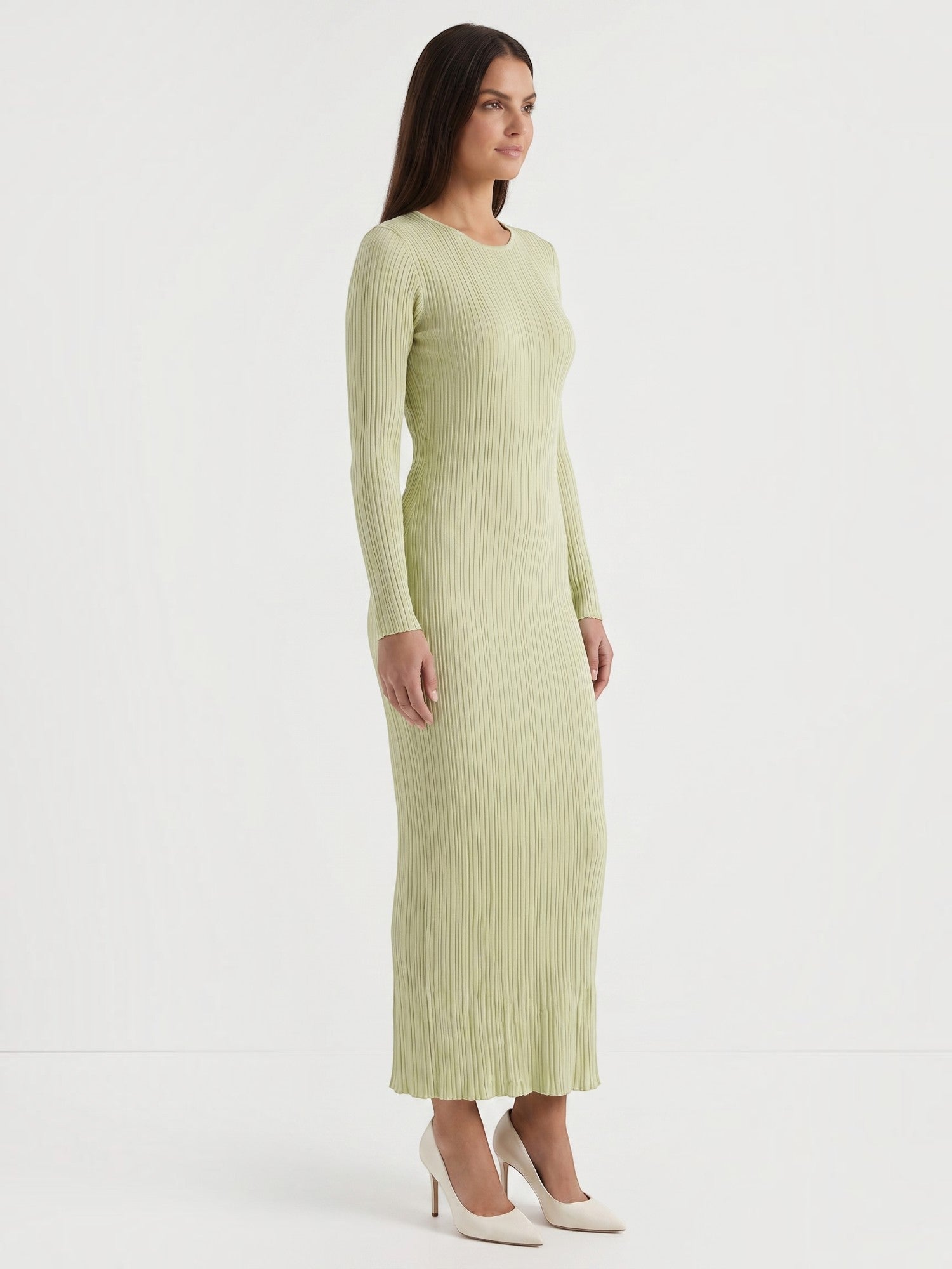 Robe femme rayures verticales structure ajourée – Image 17