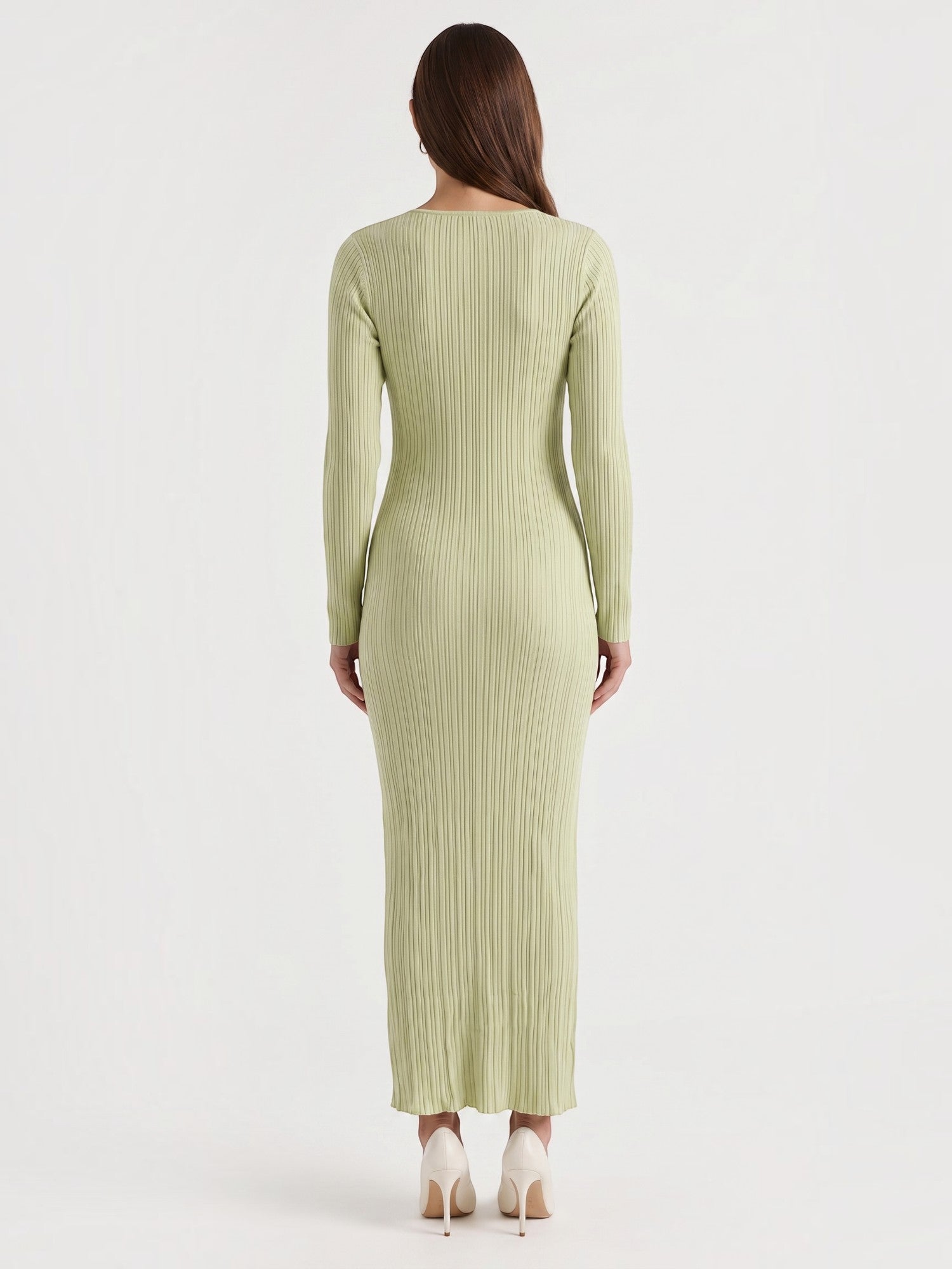 Robe femme rayures verticales structure ajourée – Image 19