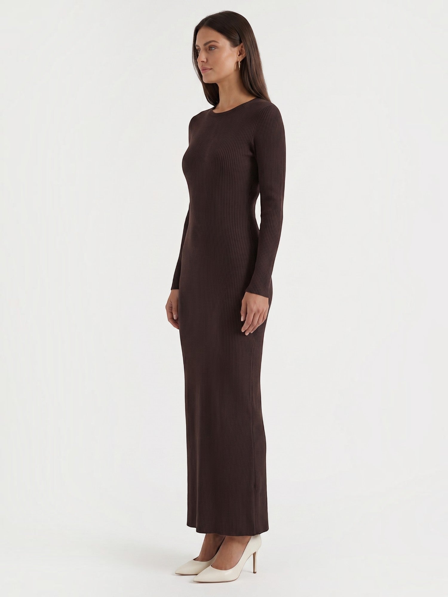 Robe femme rayures verticales structure ajourée – Image 25