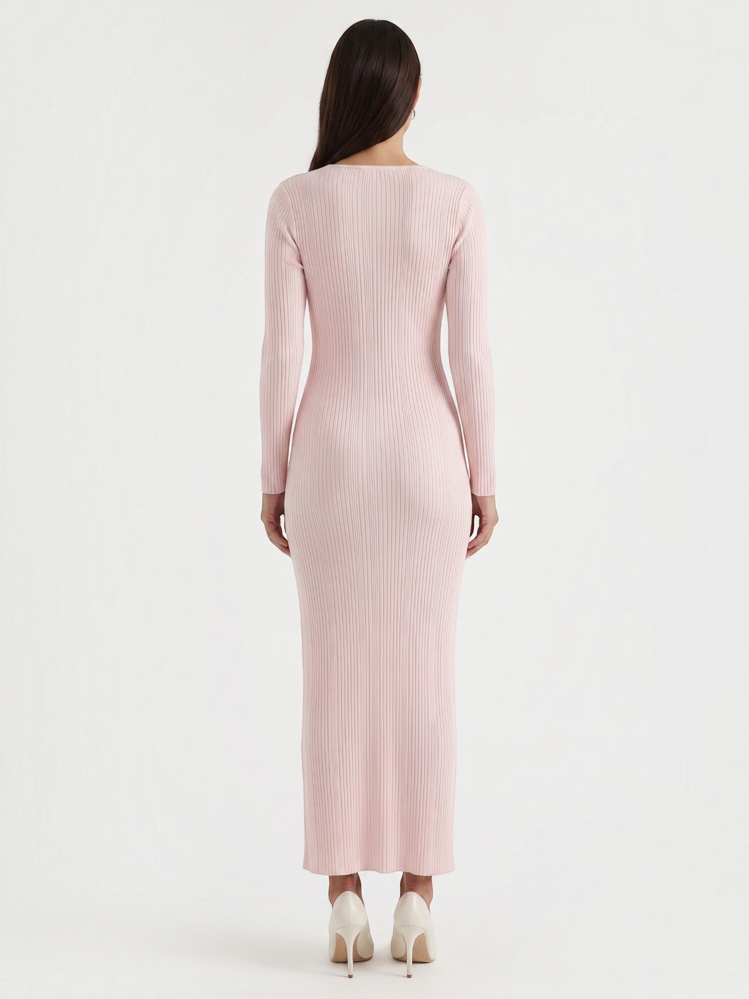 Robe femme rayures verticales structure ajourée – Image 31