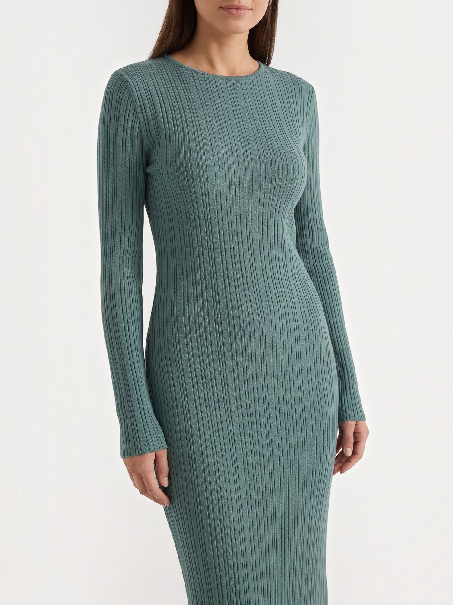 Robe femme rayures verticales structure ajourée – Image 39