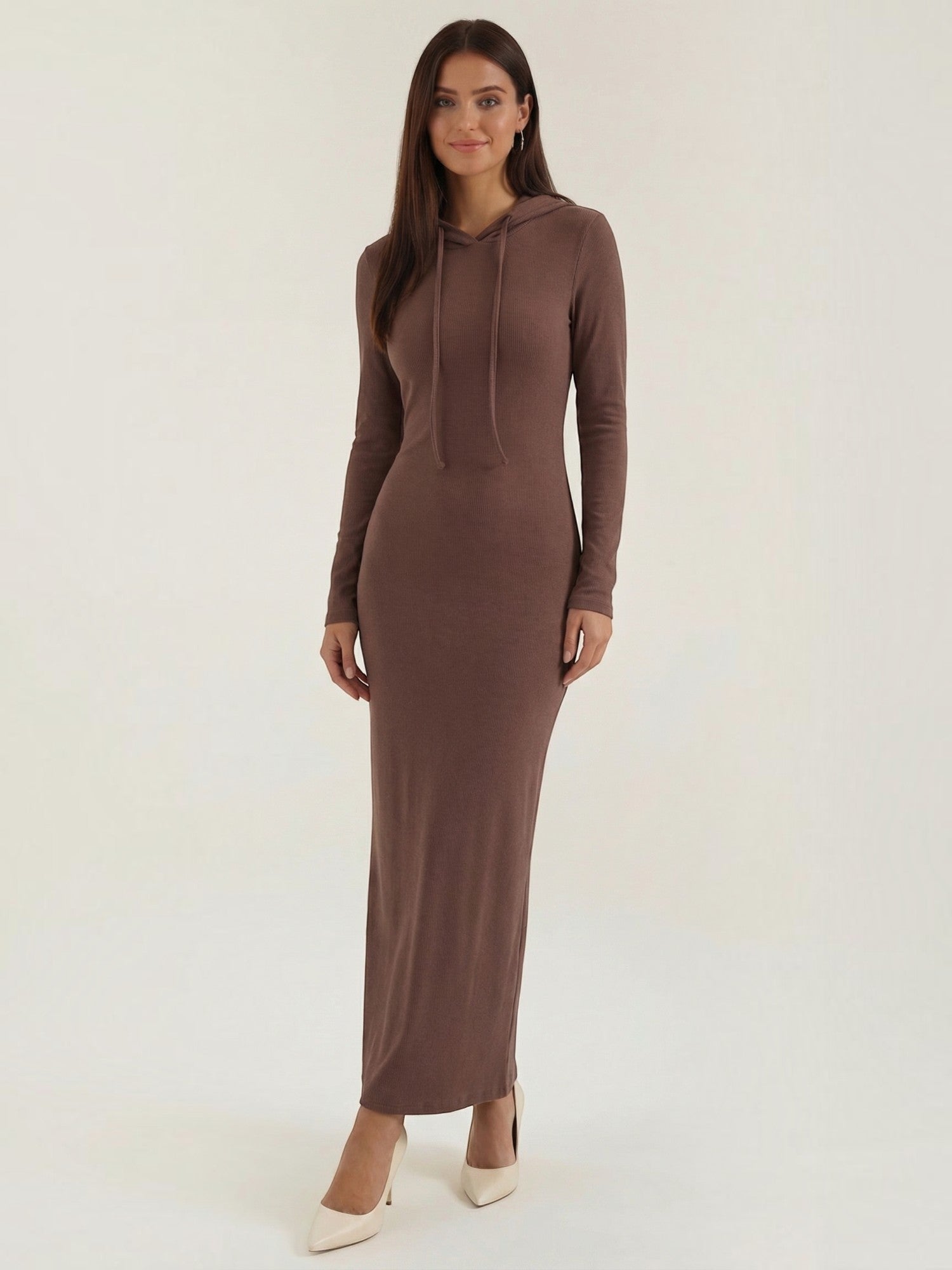 Robe femme ajustée côtelée 100% polyester – Image 4