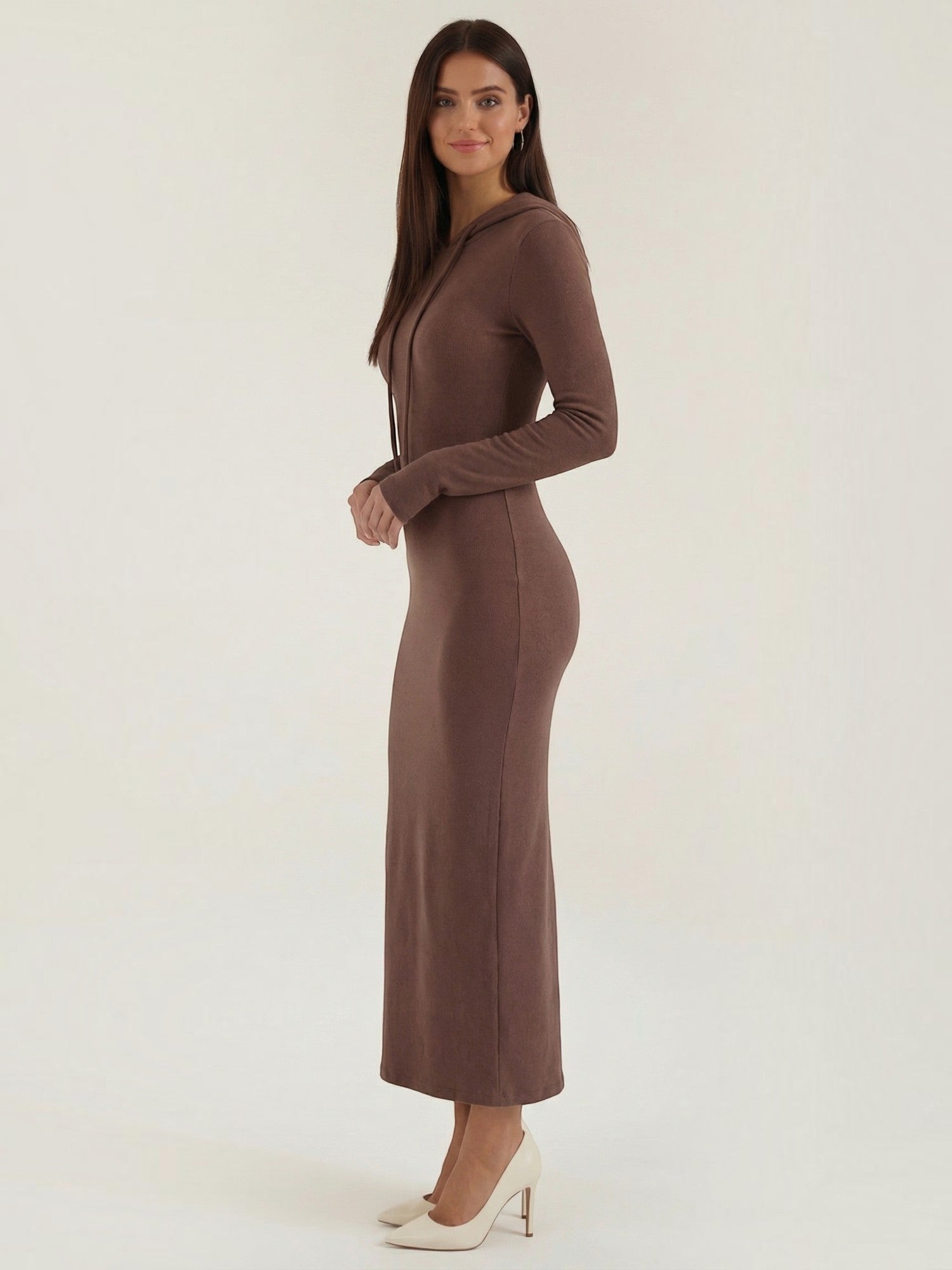 Robe femme ajustée côtelée 100% polyester – Image 17