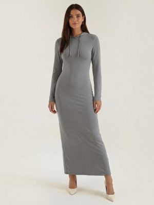 Robe femme ajustée côtelée 100% polyester