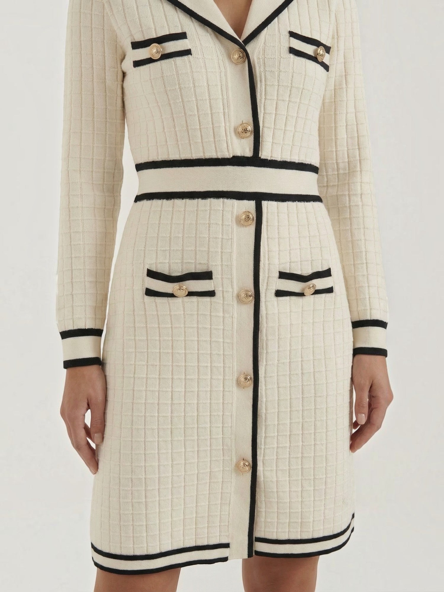 Robe femme midi boutonnée col revers élégante – Image 4