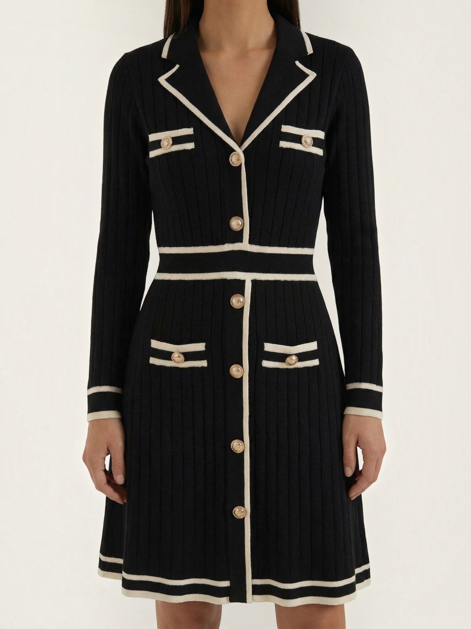 Robe femme midi boutonnée col revers élégante – Image 8